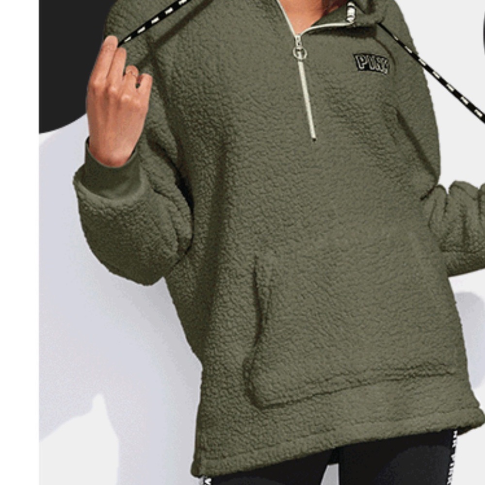 LAST 1 Victoria’s Secret Sherpa hoodie SOLD OUT - Picture 2 of 5